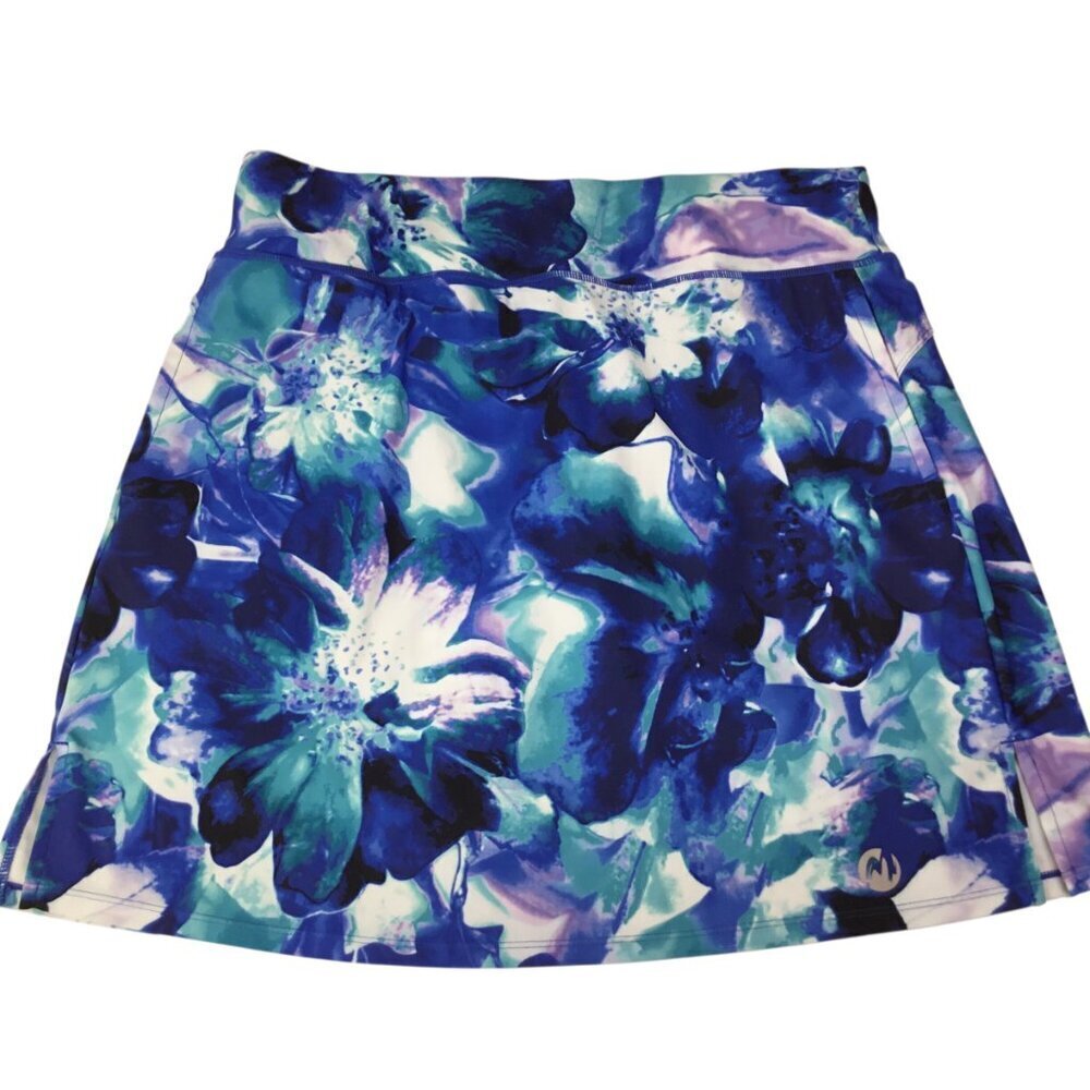 Moteepi Skort Size XL Watercolor Floral Stretch Golf Tennis Pickleball Hiking